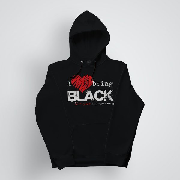 pullover hoodie - i love being black