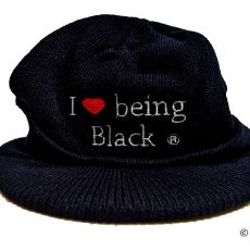 I Love Being Black beanie hat with bill