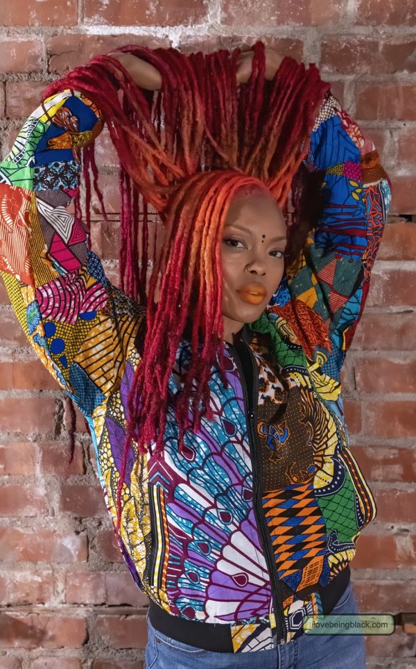 Handmade African coat of many colors jacket