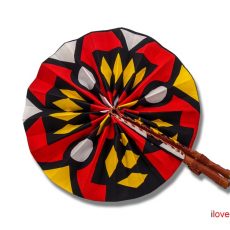 African print fan