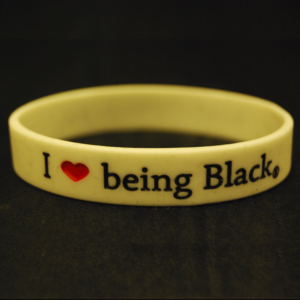 Hands Off Farrakhan Black silicone wristband