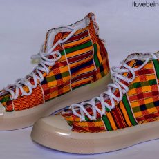 Kente cloth Converse Chucks